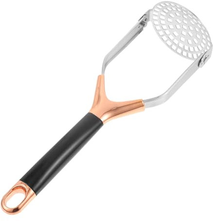 Amosfun 1pc Rose Stainless Steel Potato Press Potato Masher for Vegetable