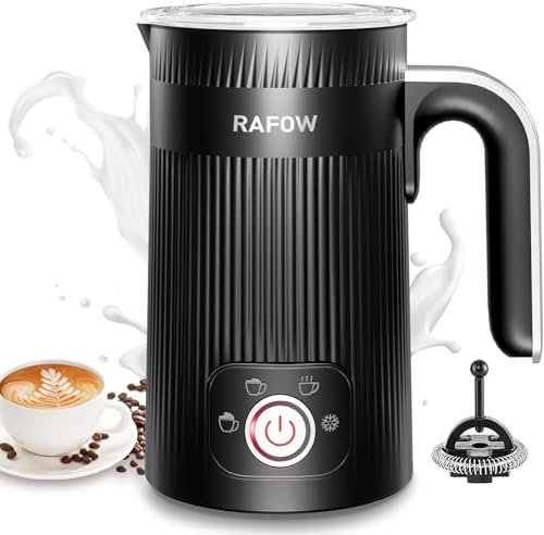 Espumador de Leche Eléctrico 4 en 1 – Espumador Automático de Leche de 350 ml de Gran Capacidad Vaporizador de Leche Silencioso para Espuma de Leche Fría Caliente Chocolate Caliente Latte Capuchino