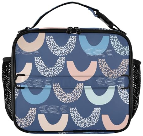 famyily Color Aesthetic - Bolsa de almuerzo para niños, ligera, aislada, para hombres, con asa, bolsas aisladas para la escuela/picnic