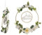 ReWu Türkranz Just Married Blumen Schriftzug zum Aufhängen Trockenblumenkranz Hochzeit Dekokranz Hauseingang Aufhänger Holz Ø 30cm