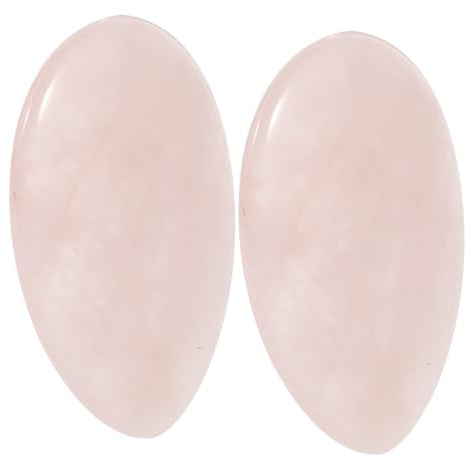 2St Dekompressionsstein Kopfkratzer Sorgenstein Finger Erbse Massage-Tools fokussiert hand massager Massagestein werkzeug Mini-Daumenstein natürliche Kratzplatte Naturstein Rosa FRCOLOR