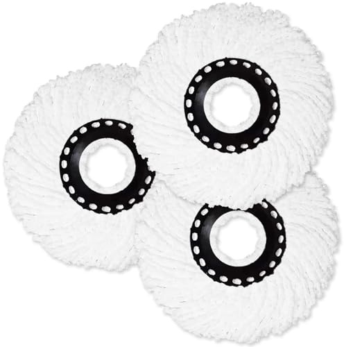 3 Pack Mop Heads Replacement for 360° Spin Mop – Heads for Easy Cleaning – Perfect for Wet and Dry Floors