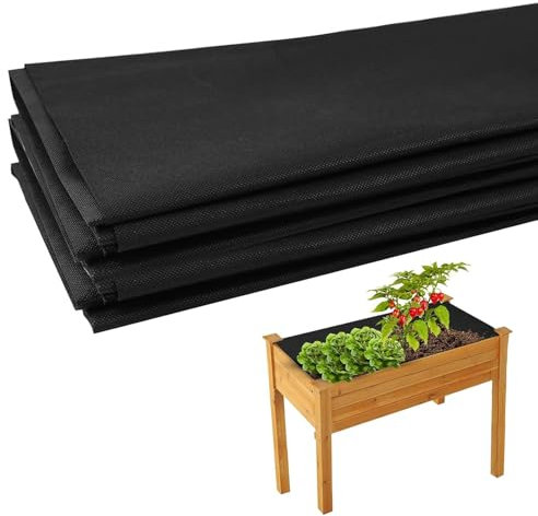 Outdoor Raised Flower Bed Planter Liner, Large Vegetable Trough Fabric Liner - Heavy Duty Plant Growing Vegetable Trough Non-Woven Fabric for Large Outdoor Raised Bed Planter