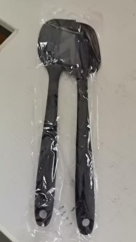 Silicone Spatulas Set, Spatulas for Cooking 450°F Heat Resistant Non-Stick Rubber One Piece Seamless Design for Cooking, Baking and Mixing, Dishwasher Safe (2pcs)