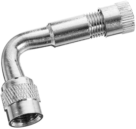 AKOOSY Ventilverlängerung aus Metall Reifenventil Adapter für Auto Motorrad Fahrrad Roller Langlebig Einfache Montage mit Integriertem Ventilkern Silber