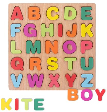 Alfabeto Bambini,Puzzle in Legno con l'alfabeto ABC ToY Puzzle Alfabeto Lettere in legno per lo Sviluppo Precoce Puzzle con Nome Ideale e Regalo Prescolare