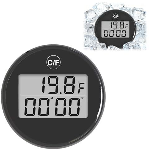 Amztour Ice Bath Thermometer and Timer Digital Waterproof Floating Pool Thermometer with Alarm for Water Temperature Measurement Detection Shower Baby Bath Digital Thermometer