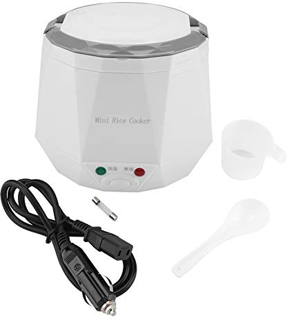 Respicefinem Olla de Arroz Eléctrica Portátil 12V 100W, .3L – Cocina de Arroz Multifuncional para Automóvil y Hogar ()