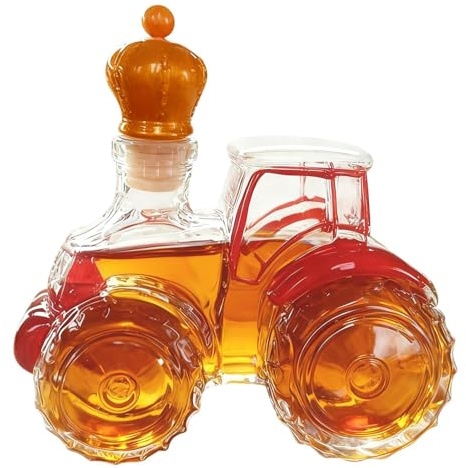 Decantador de whisky, botella de alcohol de vidrio creativa para vino, vodka, brandy, tequila, contenedor de licor vacío con diseño de automóvil para decoración del hogar, bar, oficina, de deca