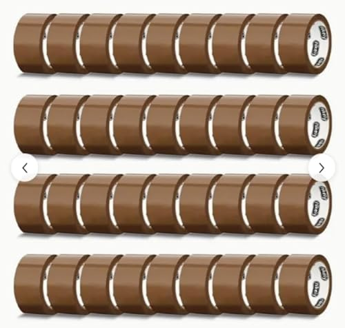 Générique Lot de 36 Rouleaux Adhésifs Marron Emballage Professionnels – Colle Forte 50m x 48mm – Rubans Scocths Haute Résistance pour Cartons, Déménagements, Stockage, Expédition – Havane (MARRON)