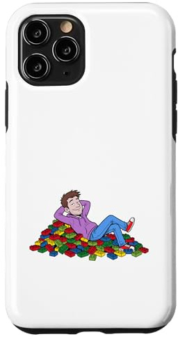 AFOL Pila de Bloques de Construcción Coloridos Relax Carcasa para iPhone 11 Pro