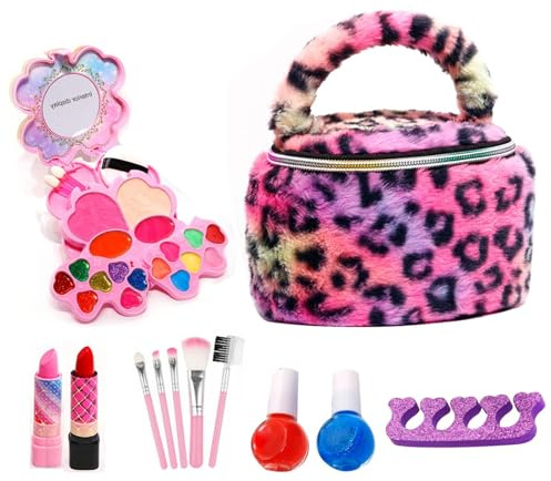 Kinderschminke Set - Waschbares Realistisches Schminktisch Spielzeug | 22 Teile Make-up Set - Für Kinder von 3-12 Jahren zum Verkleiden zu Hause für Feiertage Geburtstag Weihnachten als