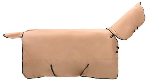 vidaXL Hästdyna Capacino 135 cm Polyester, Moderna hästfiltar, vintertäcke, vattentät passform, maskintvättbar, varm djurutrustning