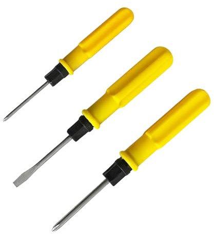 Small Screwdriver,Multi-Purpose 3-Piece VersatileScrewdriver Set,Single Cross Manual Screwdriver,Stainless Steel & PVC Handles for Home and Auto Repair,Screw Driver Dual-Purpose Repair Tool