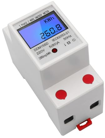 Compteur d'énergie monophasé sur Rail DIN DDM15SD, 5-80A, 220V, 50Hz, compteur électronique KWh avec écran numérique rétro-éclairé LCD