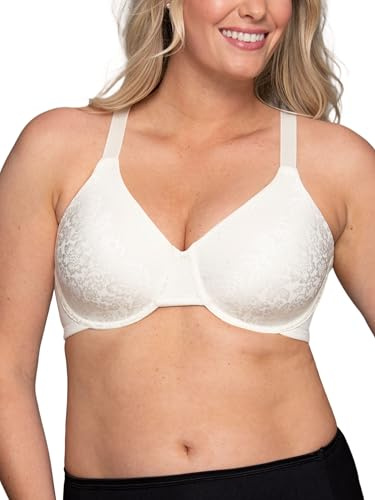 Vanity Fair Women's Beauty Back Smoothing Minimizer Bra, Minimizes Bust Line up to 1.5, Non Padded Cups up to H - Star White, 42D