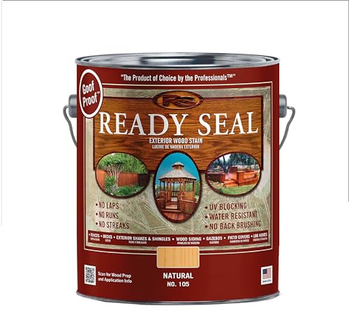 Ready Seal Exterior Wood Stain | Semi-Transparent Oil-Based Formula | Professional Grade Stain and Sealer in One | Ideal for Decks, Fences, Pergolas, Wood Siding & More | Gallon | Natural Light Oak