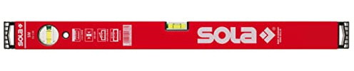 Sola SM red Wasserwaage aus Aluminium, 50 cm, mit 2 Libellen