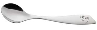 Cuillères à soupe personnalisées avec vos initiales. Gravure sur couverts de tables Slim tout inox poli-miroir