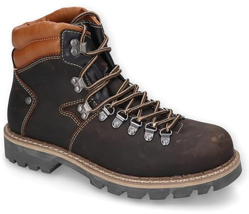 Dockers by Gerli Herren Combat Boots, Männer Stiefeletten,wasserabweisend,uebergangsstiefel,schnürstiefel,Stiefel,Bootee,Schoko,43 EU