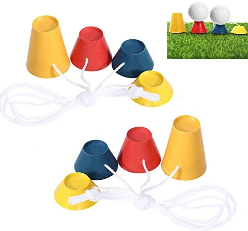 Golf Tees Gummi Kurz Golftees Wintertees Set Wert 8 12 Stück, Bunt Winter Tee Unterschiedlicher Höhe Golfbälle Driver Range Matte Zubehör, Training Gummitees für Indoor Outdoor Übungsmatte Sport