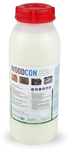 Woodcon Holzversiegelung | Holz und Multiplex wasserabweisend machen | Holzschutz | ergiebig | kein Mattglanz | überstreichbar | 1 liter