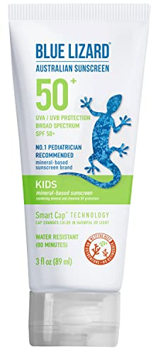 BLUE LIZARD Kids Mineral-Based Sunscreen Lotion - SPF 50+ - 3 oz