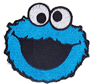 ELITRAINX Parche Bordado con parte trasera de gancho y bucle - Monstruo Galletas - Parche para Mochilas y Chalecos de Cross Training y Gimnasio