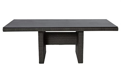 dasmöbelwerk Gartentisch Kansas Esstisch Wangentisch Dining Glas-Keramik 200 x 100 cm grau-Mix