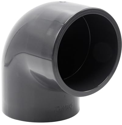 Baumaxxe PVC Winkel 110mm Fitting Winkelmuffe Klebemuffe - 16 Bar - bm276 | 4 Zoll PVC Fitting, 2x Klebemuffe und Anschlagfuge, zum Verkleben mit PVC Rohr 110mm, Pool Zubehör für Poolverohrung 110mm