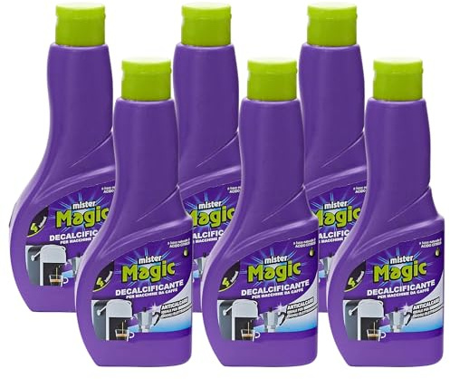 Decalcificante Macchinetta caffè, Trattamento Anticalcare per Piccoli Elettrodomestici, Biodegradabile al 98%, 200 ml (6 Unità)