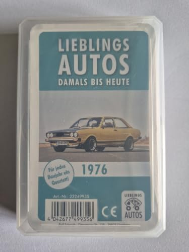 Lieblings Autos Auto Quartett 1976 Baujahr Geburtsjahr 50. Geburtstag Geschenk Spielkarten Neu