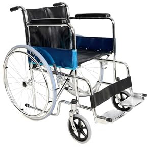 Angel Mobility Steel Self Propel Folding Wheelchair Travel Chair 24 inch Rear Wheels