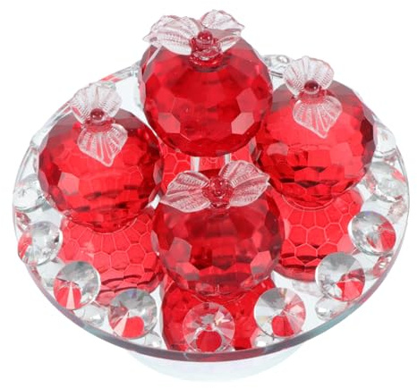 TOPBATHY Bandeja de Cristal para Frutas Adorno para El Hogar Centro de Mesa Decoración de Cocina Frutero para Encimera Multifuncional Decorativo