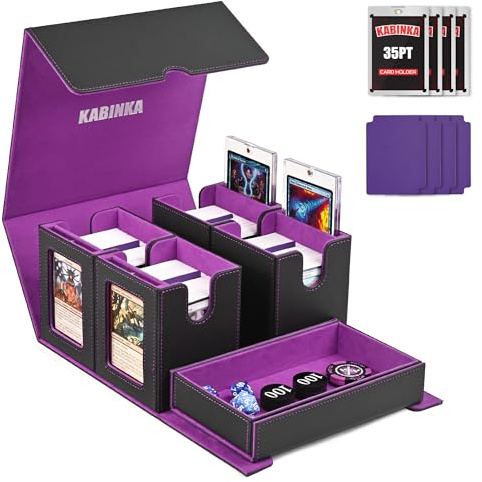 Kabinka 5-in-1 MTG Commander Deck Box, Holds 400+ Double-Sleeved Cards