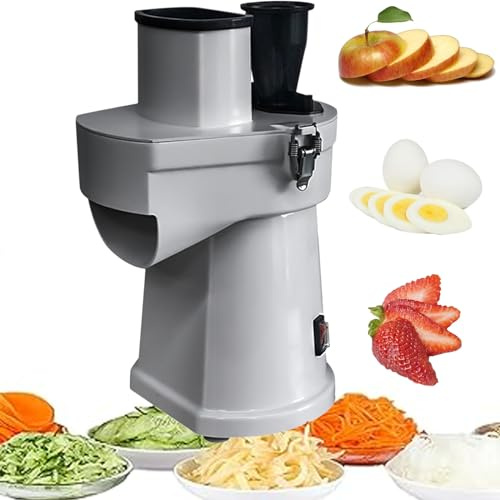 DPQYJPP Hachoir à oignons, Coupe-légumes électrique/trancheuse/râpe – Coupe-légumes électrique 3 en 1, Machine Commerciale de Fabrication de Petits matériaux, pour Maison, Cuisine,3.2mm