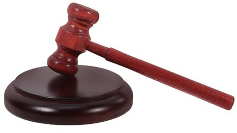 Lurrose Mazo De Juez De Madera Con Base Mazo Para Abogado Juez Bloque De Sonido Para Tribunal Agarre Cómodo Para Sala De Justicia