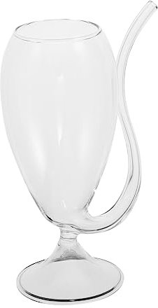 LABRIMP Copa de Vino de Vidrio Taza Creativa para Beber Hogar con Diseño Original y Cómodo Copa de Cóctel Alta Multiusos