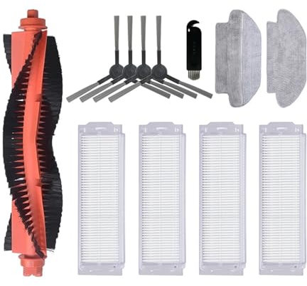 MOJNSERGU Compatible With Xiaomi Mi Robot Vacuum-Mop Pro STYTJ02YM STYJ02YM Viomi V2 V3 SE Conga 3490 3690 Spare Parts Main Side Brush Accessories(12pcs-02)