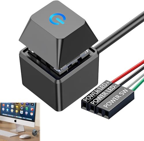Pulsante Accensione Pc Tasto Accensione Pc Pulsante di Accensione Del Computer Estensione del Pulsante di Alimentazione Del Pc con Luce LED Interruttore di Alimentazione Pc Componenti 1.8m