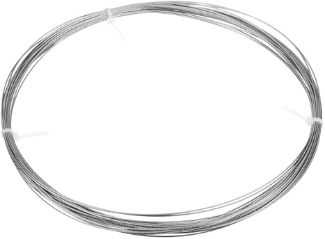 QUARKZMAN 3/64(1.2mm) Cable De Acero Inoxidable 304 Cuerda De Alambre 7x7 Hebras Núcleo 50ft (15M) Alambre Para Aviación Para Construcción Exterior Aparejo Marino Cubierta Barandillas