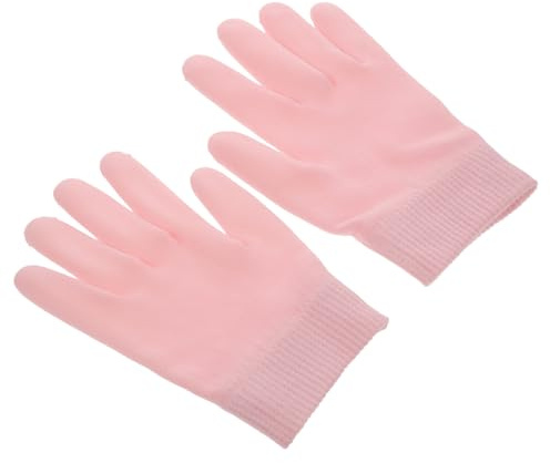HONITANO Gel Idratante Guanti Per Cura Delle Mani Guanti Idratanti Senza Lavaggio Per Cura Mani Rosa Realizzati in Materiale Delicato