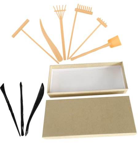 SUPVOX Set of 10 Zen Sand Garden Rake Tools Miniature Garden Hand Rake for Japanese Decor