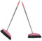 iplusmile 2 Piezas Escoba de Limpieza en el hogar barriendo Piso seco hilas escobas para Barrer Interior y Escoba de Fregar Escoba de habitación Escoba Ancha Escoba el plastico Rosa