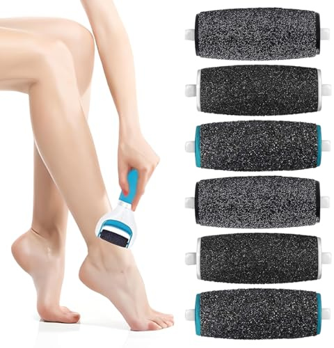 NOPKESV [6 pezzi] Rulli di Ricambio, 3 Tipi di Rugosità, Ricariche per Lima per Piedi e Talloni, Pomice, Leviga Elettrico, Rimuovi Calli, Esfoliante, Compatibile