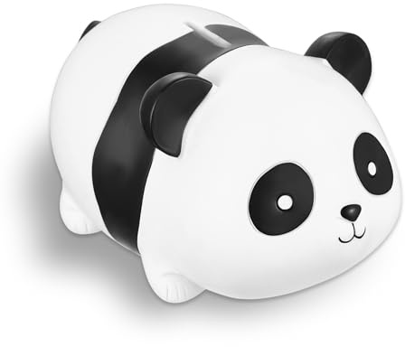 Sparschwein Personalisiert, Panda Spardose, Kawaii Lustige Spardose Jungen Mädchen, Piggy Bank Sparkasse Schwarz und Weiß, Zimmer Dekor Geschenke, Geschenke für Erwachsene Kinder