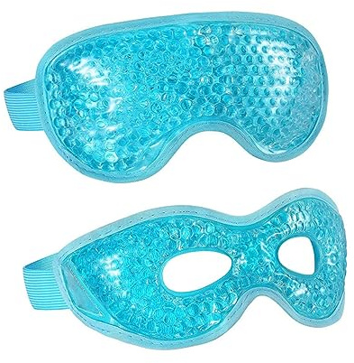 CLISPEED 2 Pièces Masque Oculaire Froid Réutilisable Pour Soulager La Fatigue, Poches De Glace Portables Et Douces Pour Peau