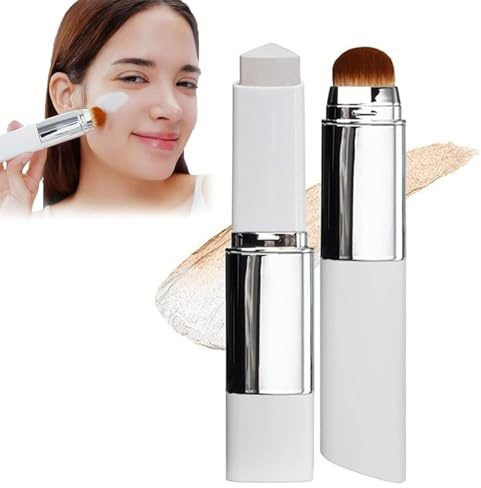 Crème Couvrante En Stick, Fond De Teint En Stick Chartming Changeant De Couleur, Fond De Teint 2 En 1 Avec Pinceau, Base De Maquillage Couvrante, Convient à Tous Types De Peau (Lumière, 1PCS)