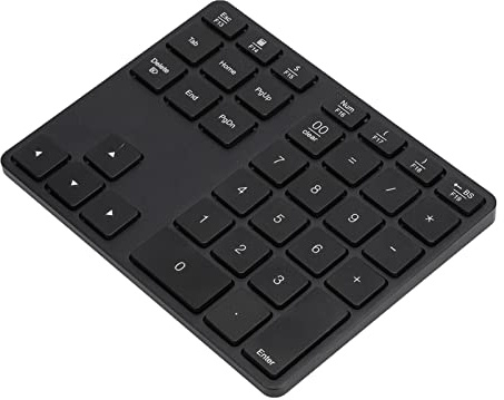 SUNGOOYUE Pavé Numérique sans Fil 5.0, Alliage d'aluminium, Design Ultra Fin, 35 Touches, Batterie Rechargeable 300 MAh, Compatible avec et Mac OS (Black)