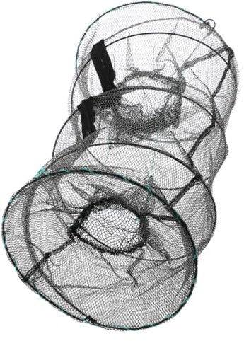 Beavorty Trampa para Peces y Cangrejos de Río Plegable 30X60 CM, Red Resistente de Fibra para Pesca en Embarcaciones y Lagos, Diseño Seguro para Capturar sin Dañar Escamas